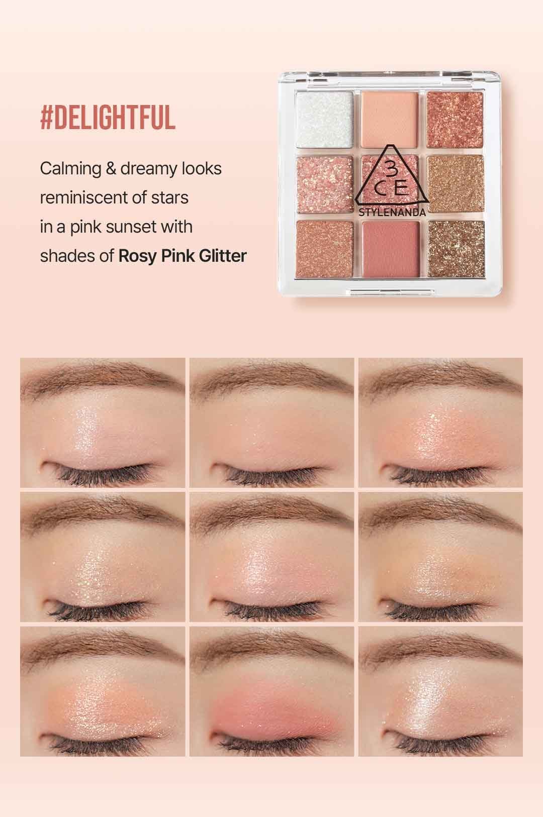 3CE Mood Recipe 柔霧九宮格眼影盤｜韓系人氣款 唔飛粉唔暈染 新手都識畫靚妝💄