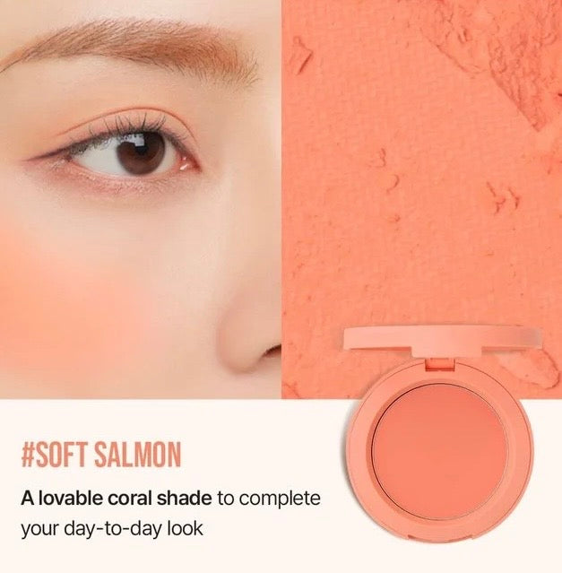 3CE Mood Recipe 柔霧米色調單色胭脂 | 偽素顏必備 持久唔卡粉 💄