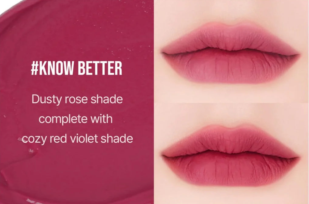 3CE Velvet Lip Tint 絲絨霧面唇釉｜持久不脫色 顯白不顯唇紋