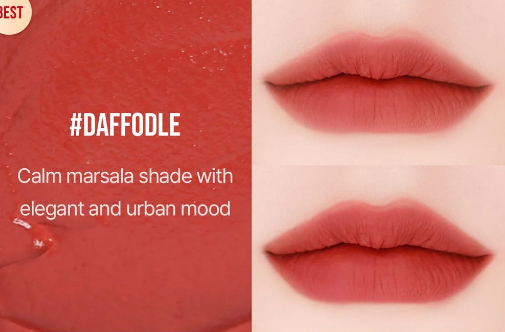 3CE Velvet Lip Tint 絲絨霧面唇釉｜持久不脫色 顯白不顯唇紋