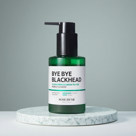 SOME BY MI 拜拜黑頭綠茶泡泡洗面奶｜解決黑頭反覆、毛孔粗大！泡沫細膩唔繃緊🍵