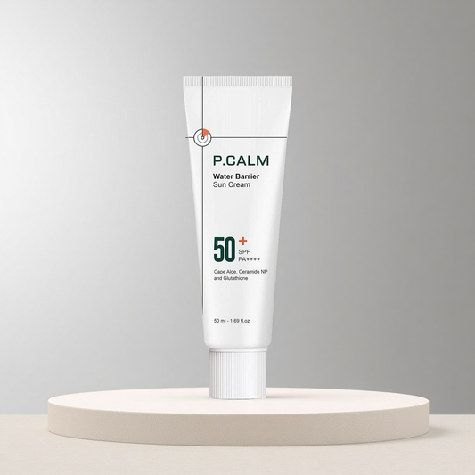 P.CALM Water Barrier Sun Cream 清爽保濕防曬霜｜夏日必備💥告別油膩悶痘，一抹成膜超輕盈！