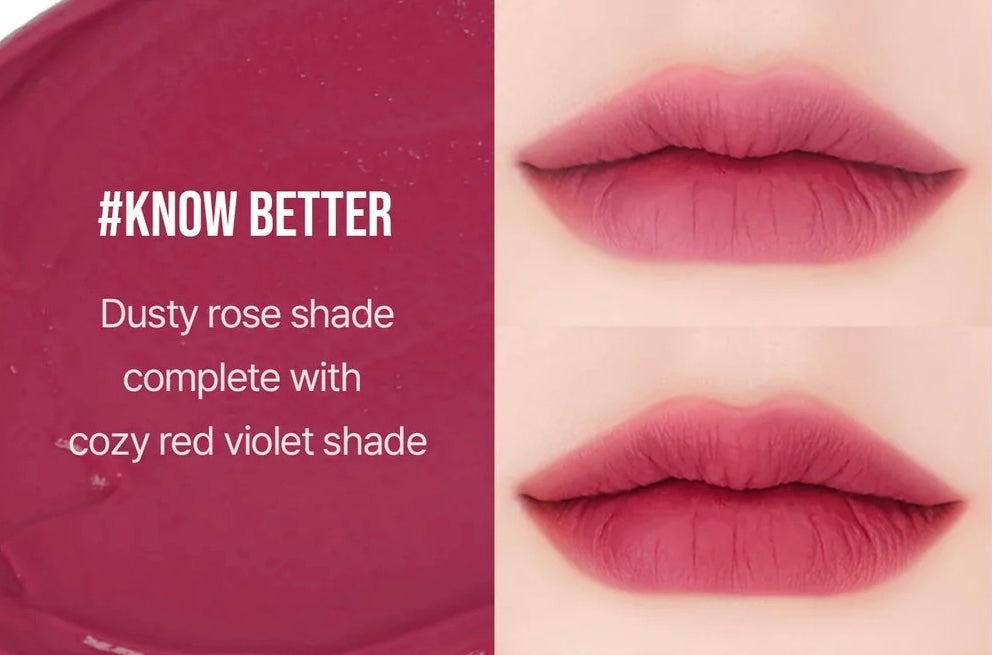 3CE Velvet Lip Tint 天鹅绒唇釉｜轻盈丝绒雾面· 显色持久